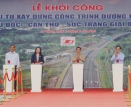 Khởi công xây dựng 188 km cao tốc trục ngang qua 4 tỉnh miền Tây